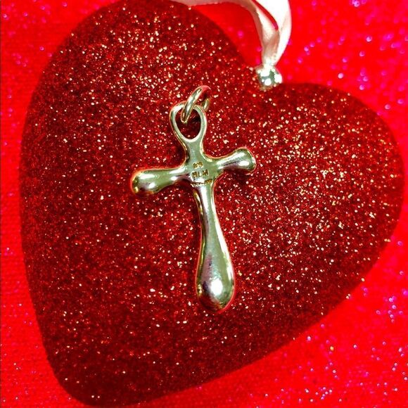 Robert Lee Morris RLM Signed Puffed Cross Sterling Silver 925 charm pendant - Picture 4 of 5